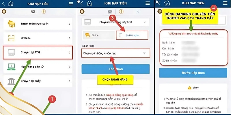 Chọn nạp tiền ngay tại cây ATM