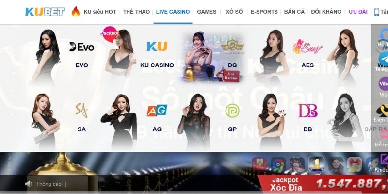 Loại hình cá cược áp dụng công nghệ Live hiện đại